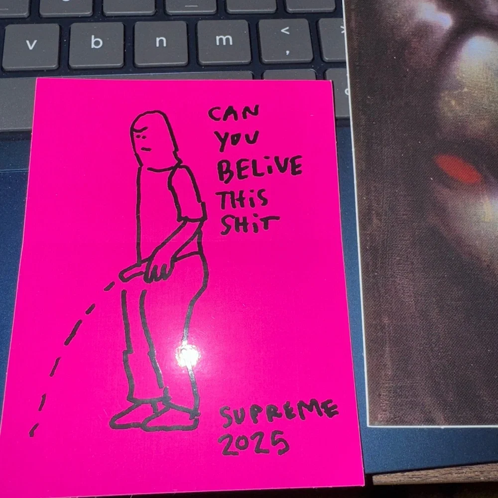 Supreme Pink and Black Sticker Collection